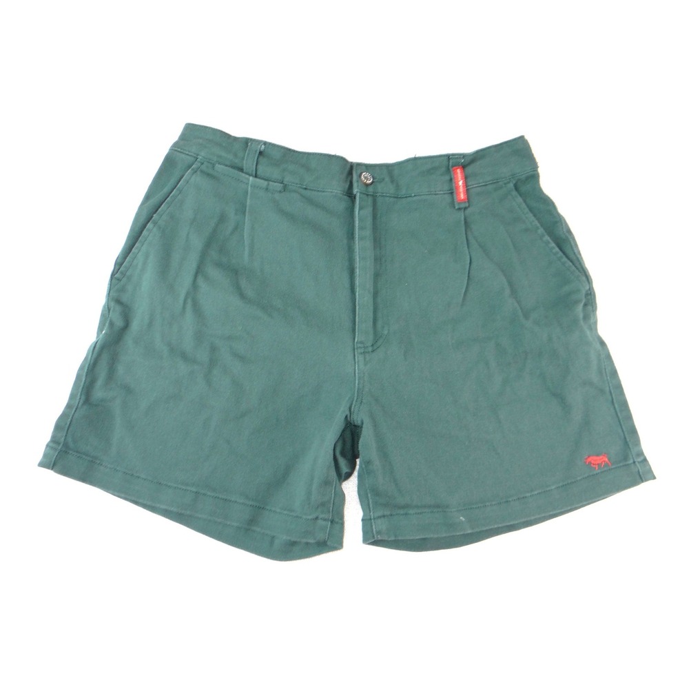 Ringers Western Mens Workwear Shorts‎ Green Size 32 Cotton Twill Pleated 2781